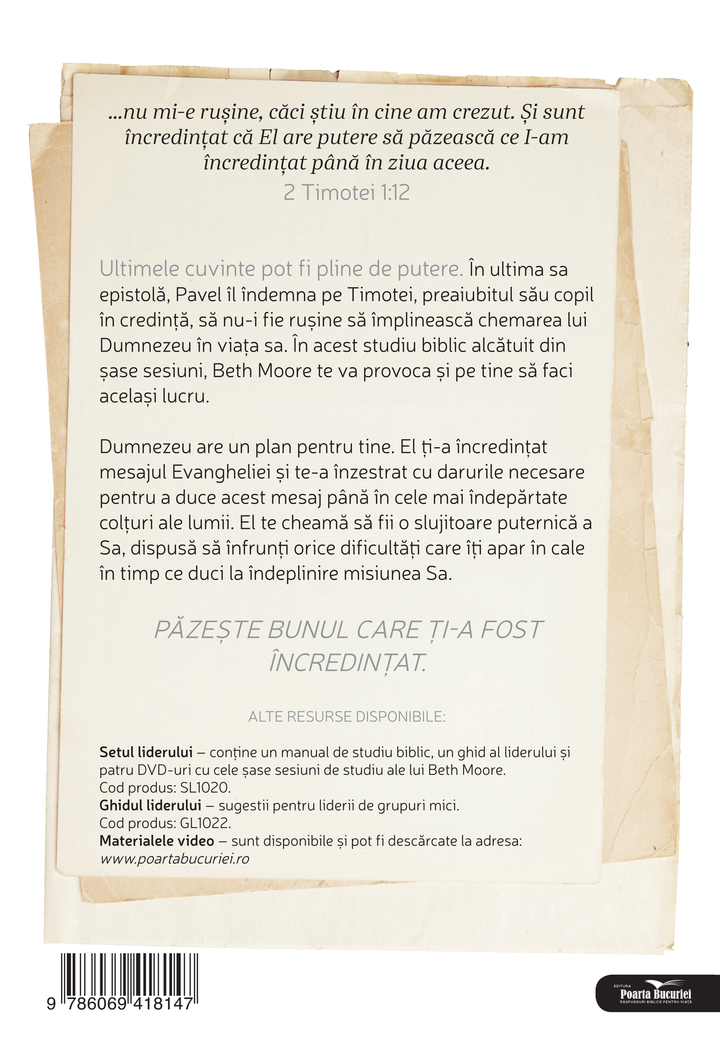 Păzește ce ți s-a încredințat_Manual de studiu